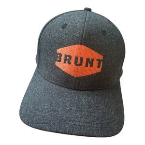 Brunt Snapback Hat Men's O/S Gray Orange Embroidery Workwear